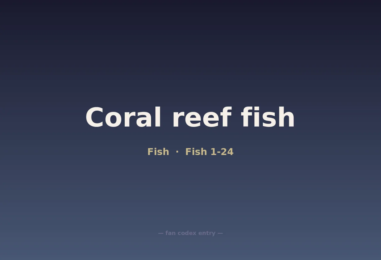 Coral reef fish